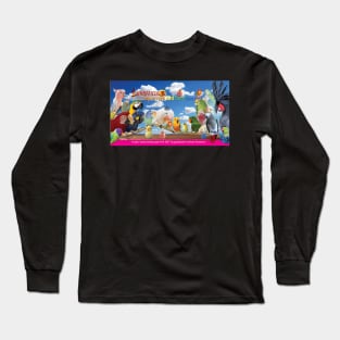 parrot rainbow banner Long Sleeve T-Shirt